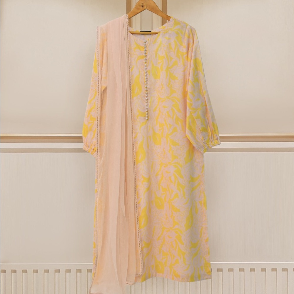 Original Aghanoor THREE PIECE PREMIUM DIGITAL PRINTED LAWN